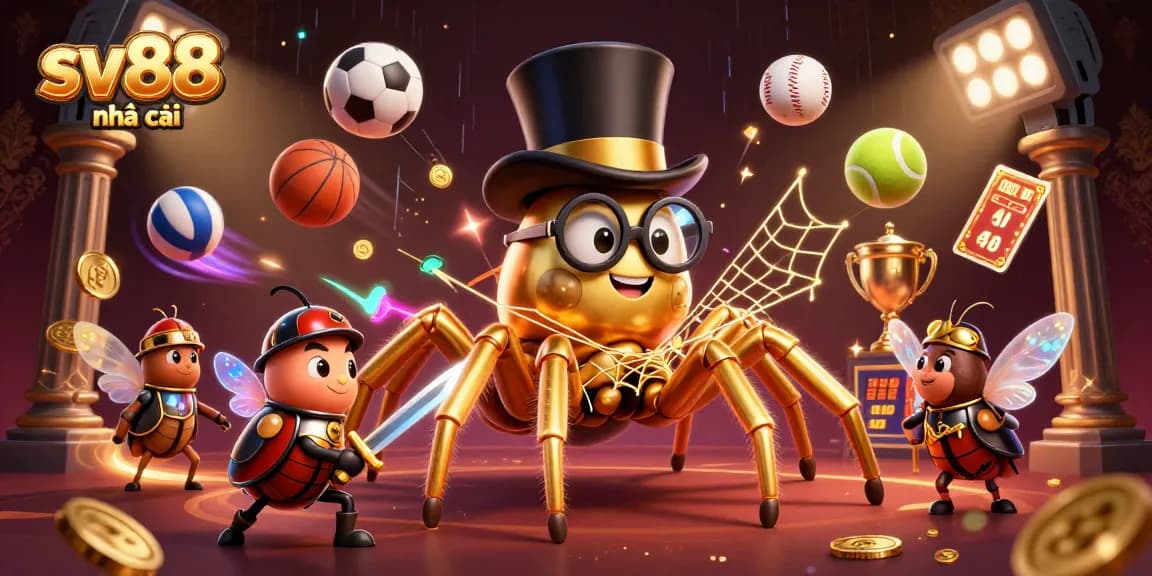 Engage with sv88 nhà cái through thrilling sports betting adventures in a grand casino scene.