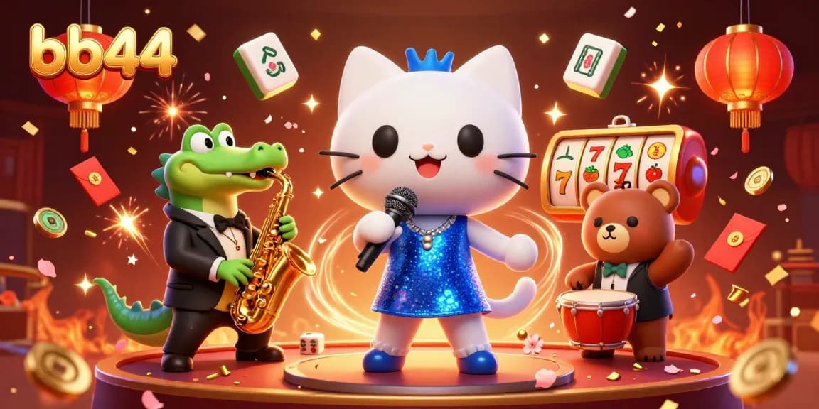 Ignite excitement with bb44's vibrant casino atmosphere featuring lively characters and engaging game elements.