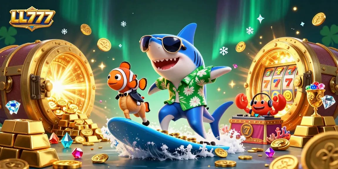 Experience exciting gameplay with LL777's vibrant casino scene showcasing thrilling slot rewards.