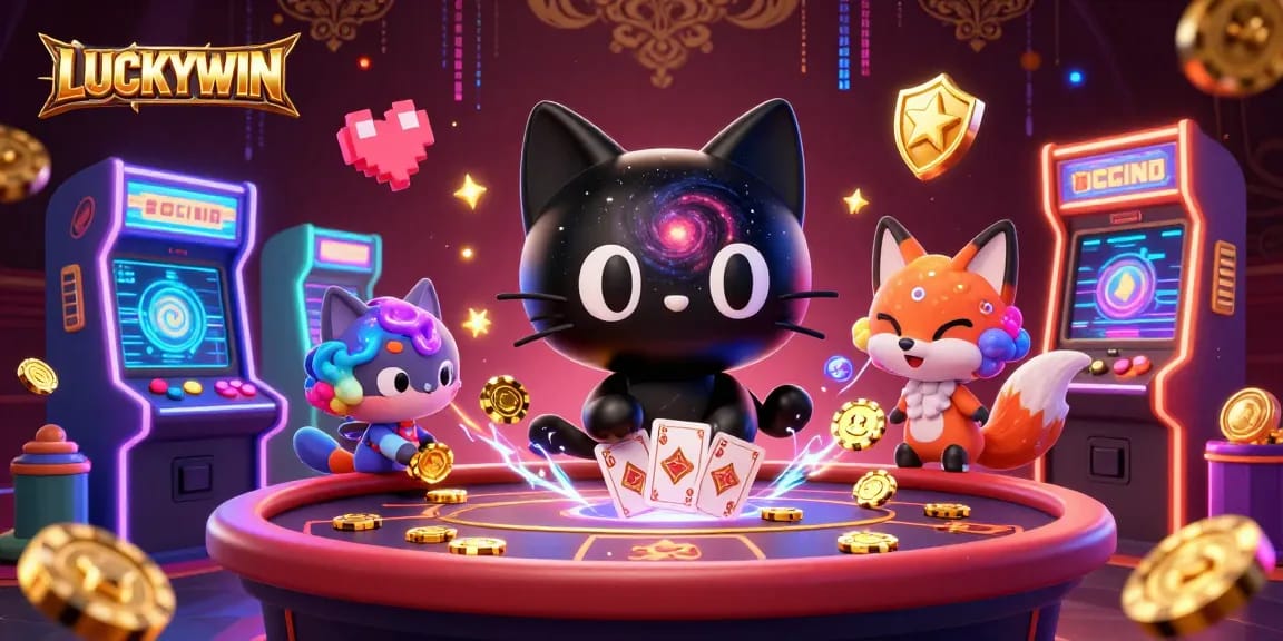 LUCKYWIN engulfs players in thrilling casino vibes, showcasing a cosmic gaming scene