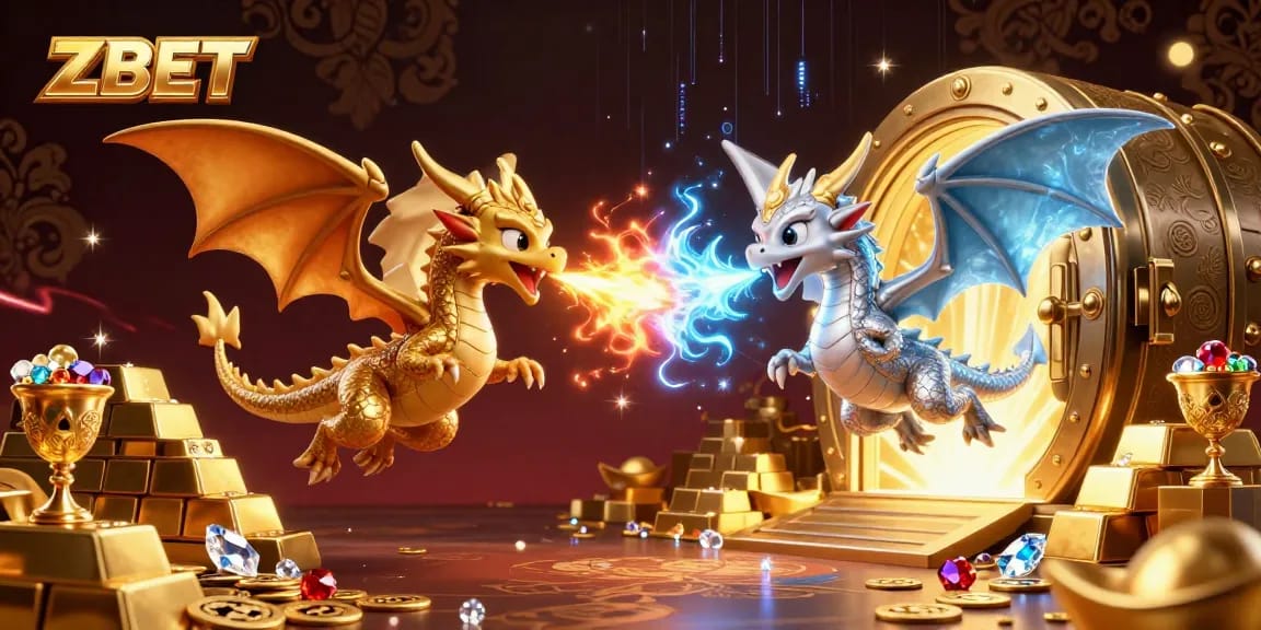 ZBET offers thrilling gambling adventures with enchanting dragons and treasure elements in a professional casino setting.
