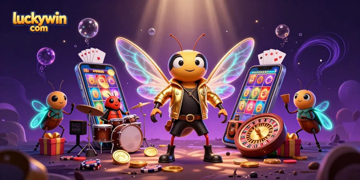 Experience the excitement of luckywin com with dynamic casino action featuring vibrant characters and game elements.