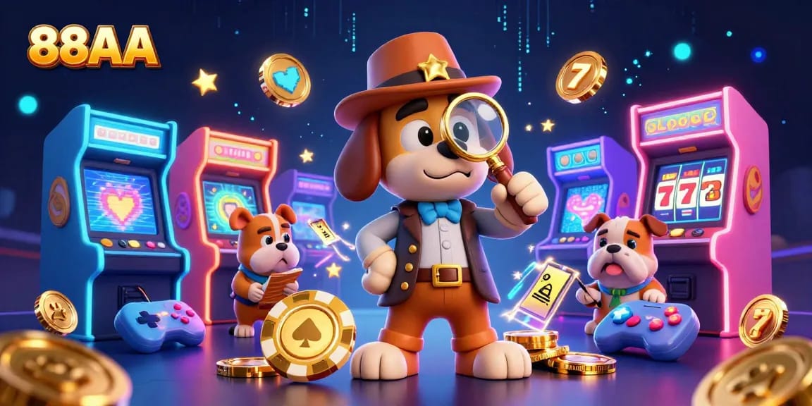 Engage in thrilling gameplay at 88AA with dynamic characters exploring treasure clues and casino elements.