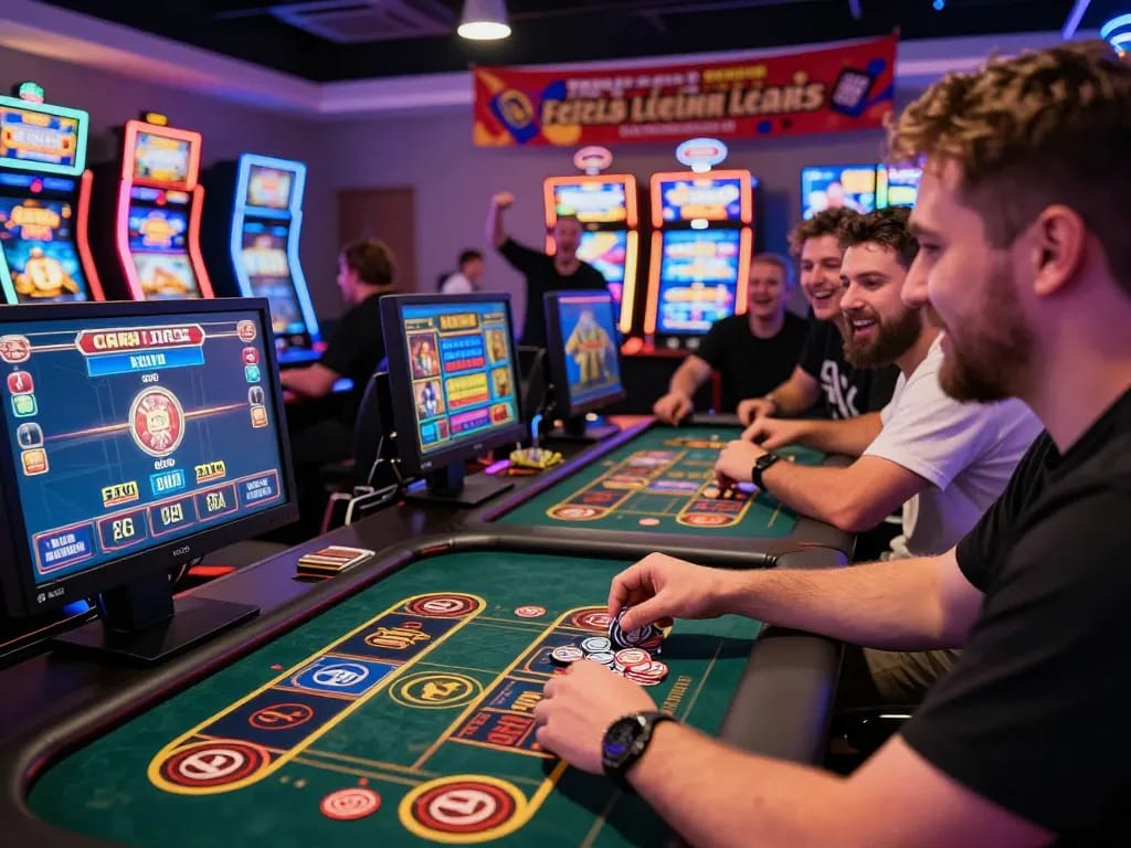 Exciting sun win gaming experience with players winning in a vibrant virtual casino.