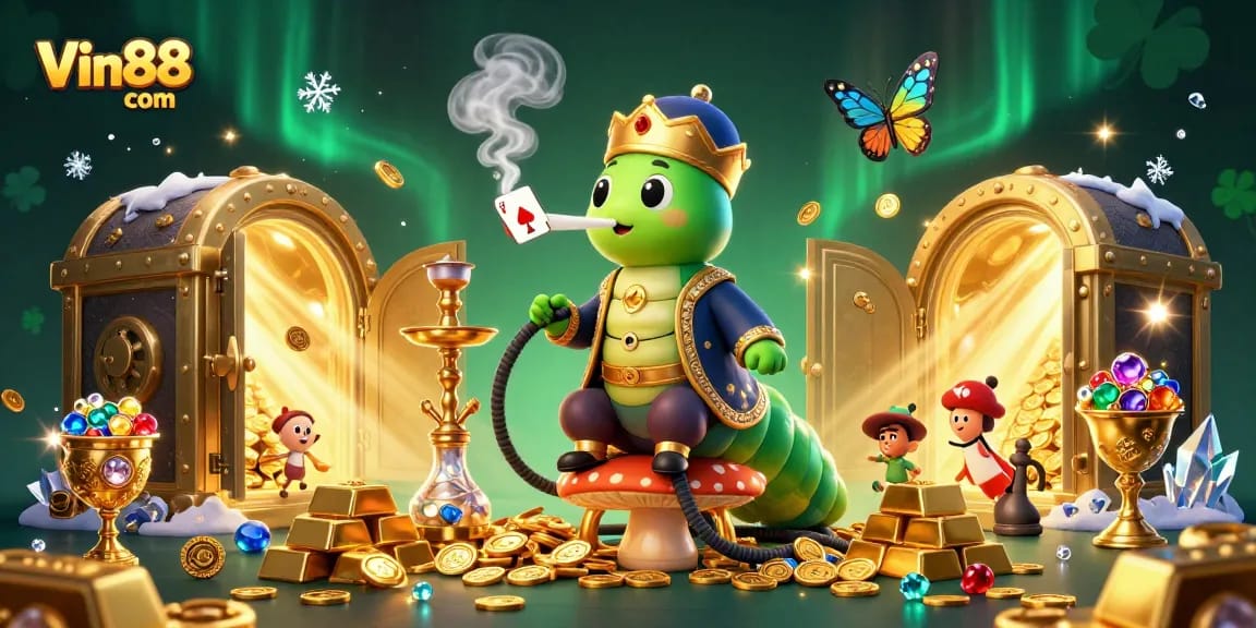 Experience thrilling gameplay at Vin88 com with vibrant 3D casino illustrations of engaging characters and elements.