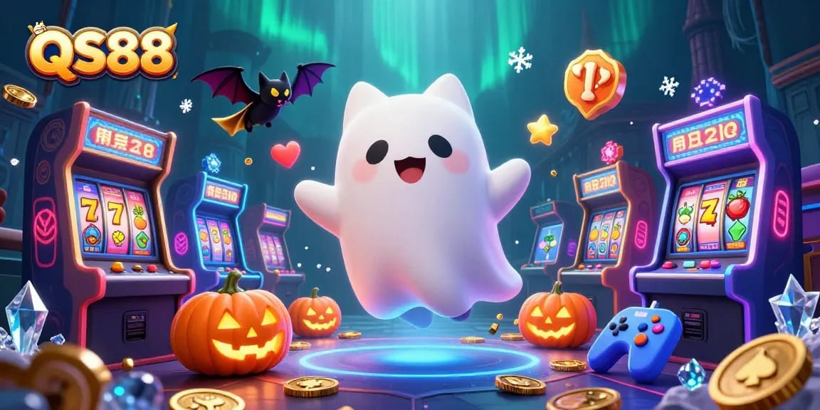Engage with winning adventures at QS88, featuring vibrant casino elements and playful characters.