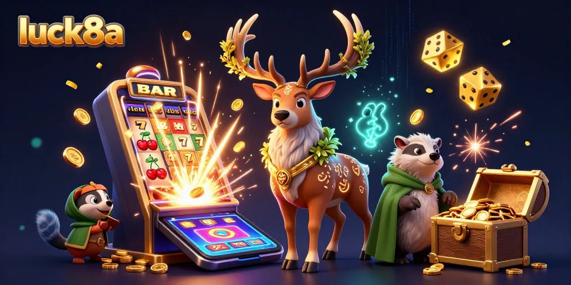 Join the excitement at luck8a with vibrant casino action featuring a magical Celtic scene.
