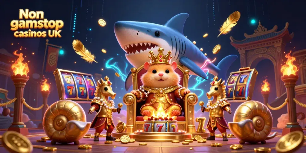 Experience vibrant gameplay at Non gamstop casinos UK with a fierce hamster king and dynamic casino elements.
