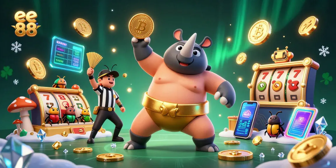 Engage with ee 88's thrilling casino world featuring neon-lit coins and expert gameplay elements.