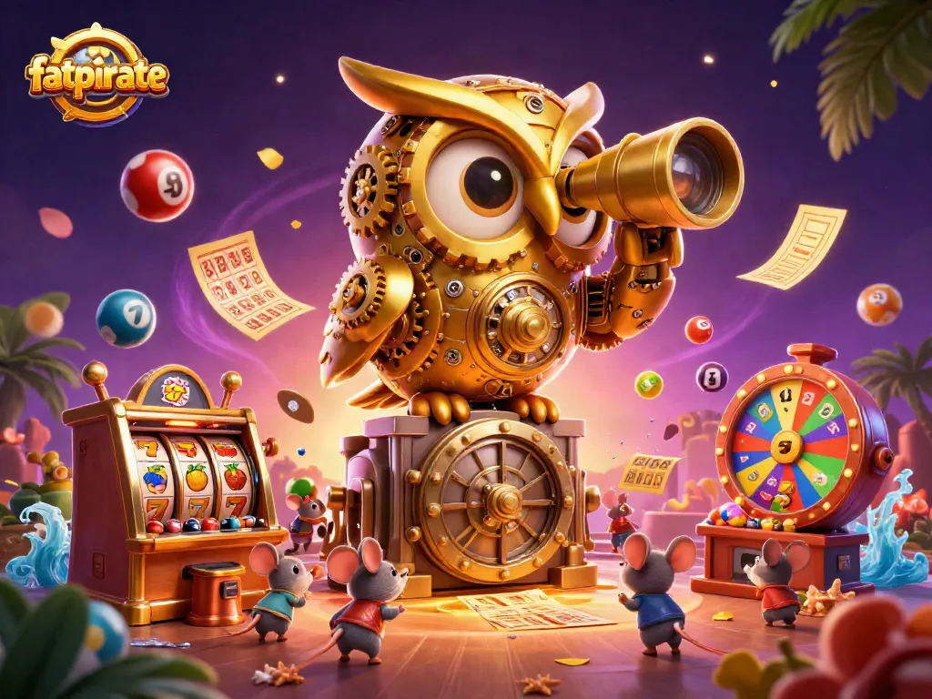Experience fatpirate's exciting casino atmosphere filled with vibrant games and characters.