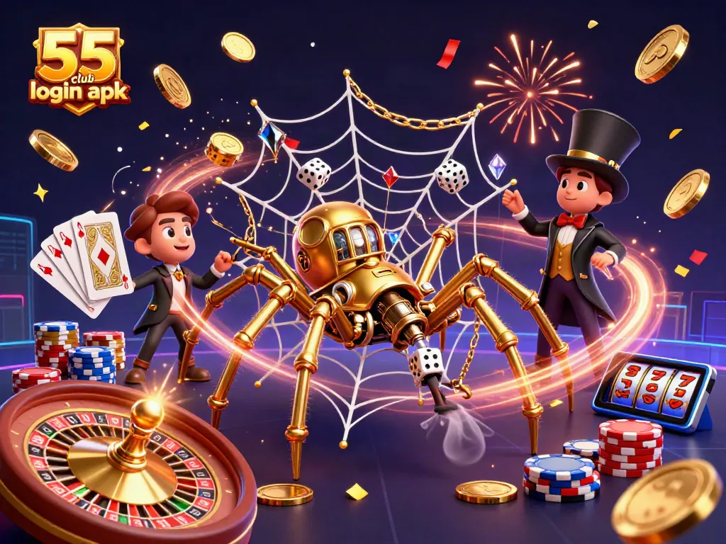Engage with thrilling games on the 55 club login apk, featuring dynamic casino elements.