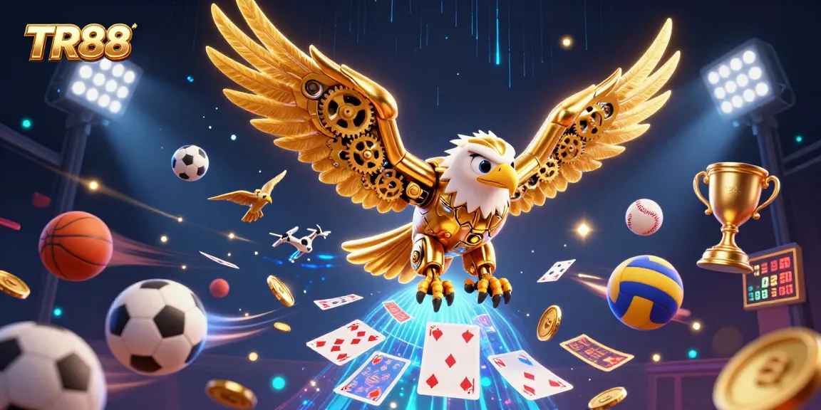 Engage in dynamic gameplay at TR88 with thrilling holographic visuals and vibrant sports elements.