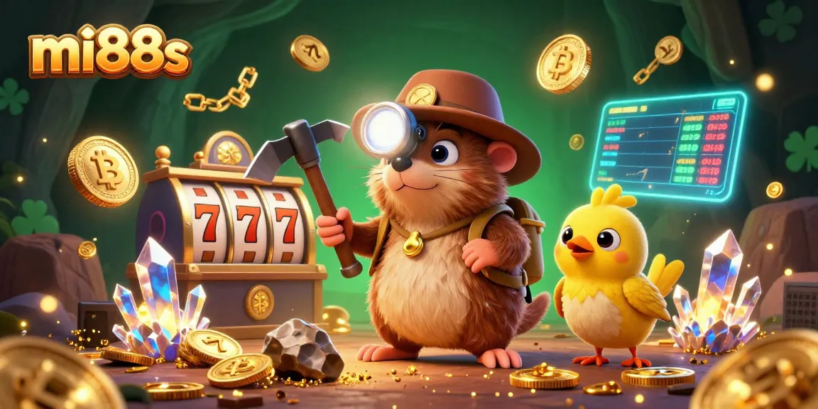Engage with mi88s and discover vibrant slot games in a dynamic casino illustration.