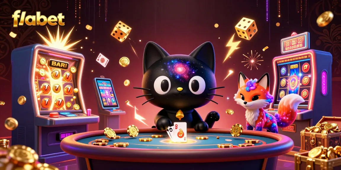 Engage with fabet's captivating cosmic casino experience featuring animated characters and dazzling game elements.