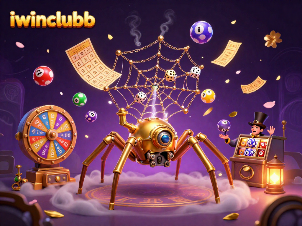 Engage in thrilling iwinclubb games with an intricate 3D illustration capturing the excitement of casino life.