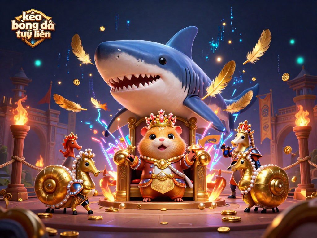 Engage in kèo bóng đá trực tuyến action featuring a fierce hamster king in a dynamic casino scene.