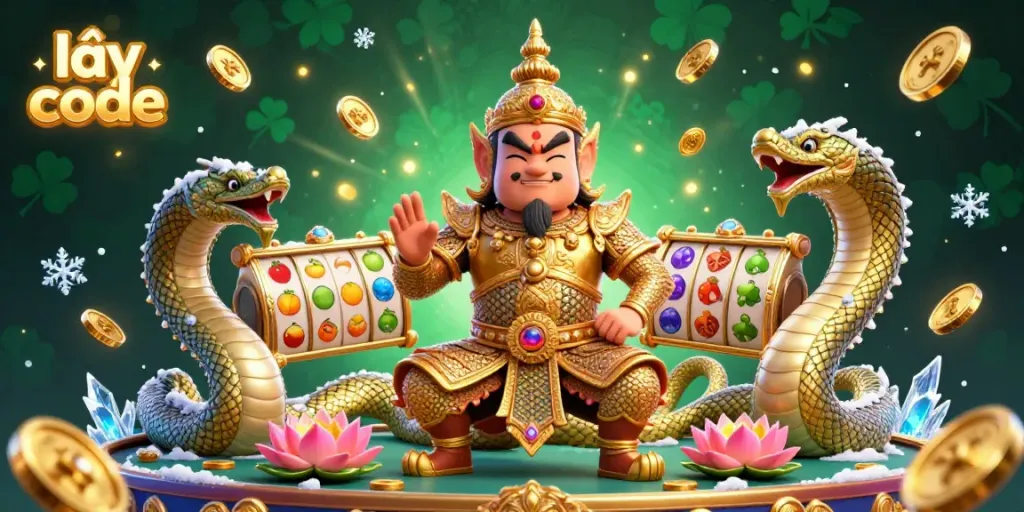 Experience vibrant gaming energy while taking code with the friendly yaksha guardian and Naga companions.