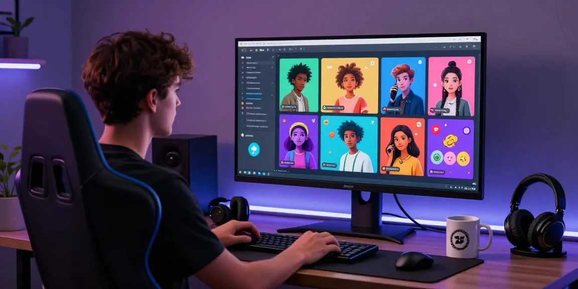 Engaging user interacting with NSFW AI character in a modern digital workspace