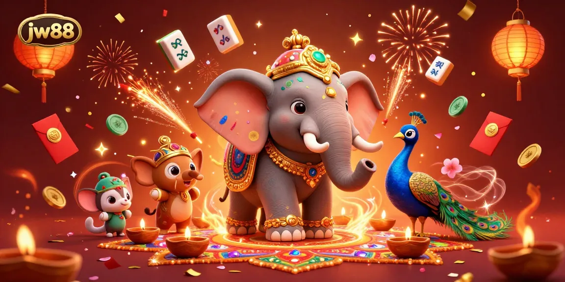 Experience the excitement of jw88 with vibrant casino elements and festive characters.