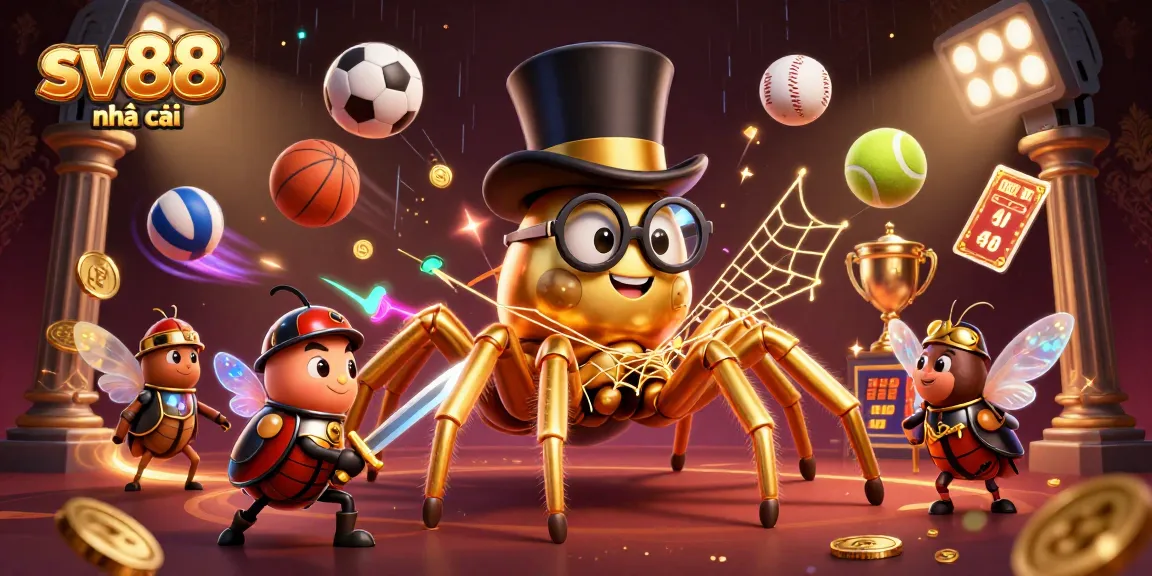 Engage with sv88 nhà cái through thrilling sports betting adventures in a grand casino scene.