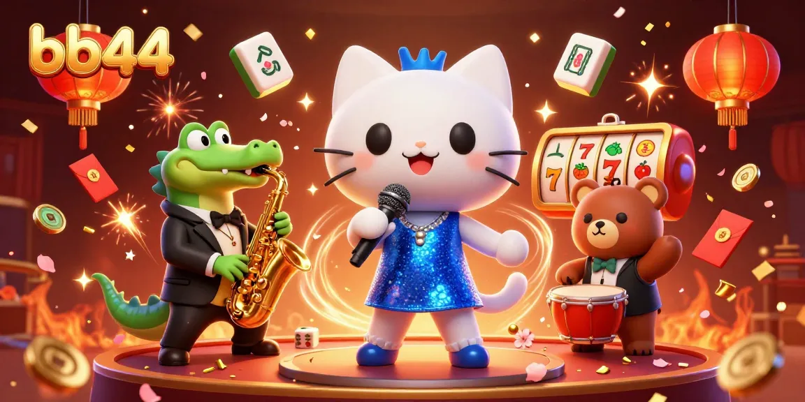 Ignite excitement with bb44's vibrant casino atmosphere featuring lively characters and engaging game elements.